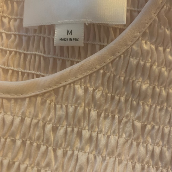 Revolve Line & Dot LouLou Satin  Smocked Top Size M - Picture 11 of 11